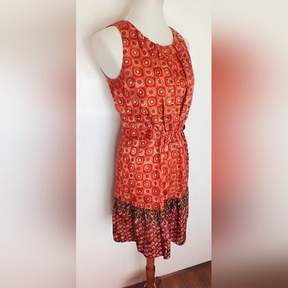 ANNA SUI SILK COTTON BLEND DRESS - Picture 1 of 9